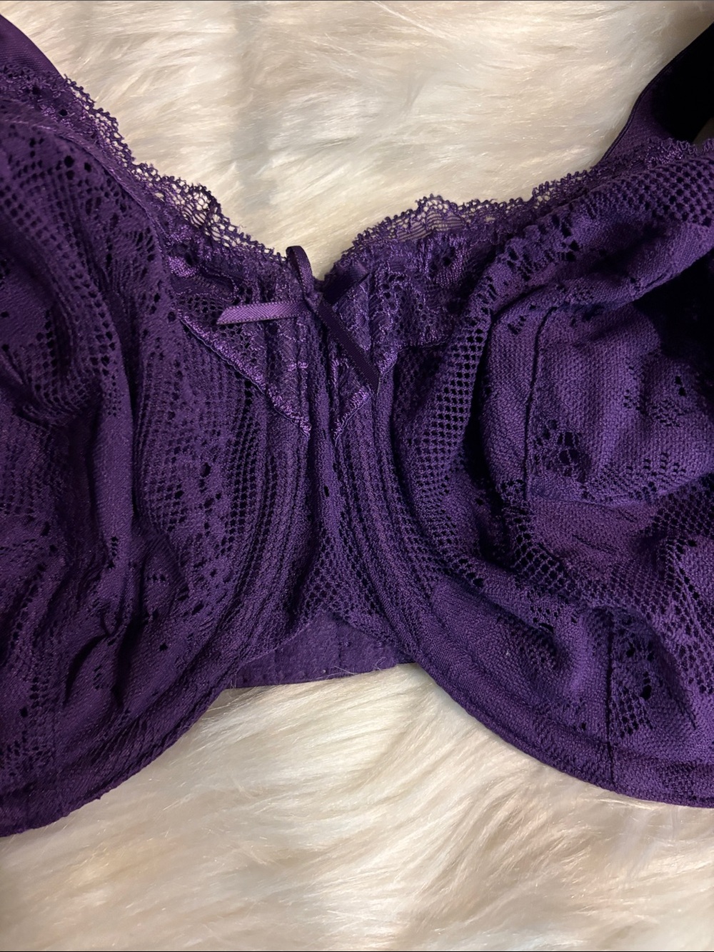 Cacique Deep Purple Lace Underwire Bra - Picture 4 of 5